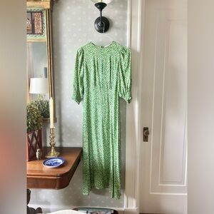 Green MANGO Floral Maxi midi Dress